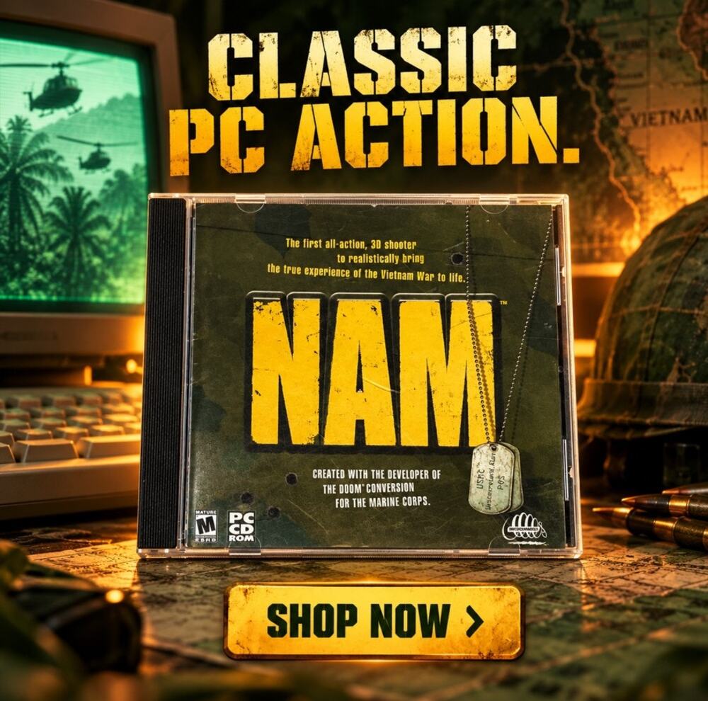 NAM 1998 PC CD ROM Infogrames Vietnam War FPS Game Pre Owned